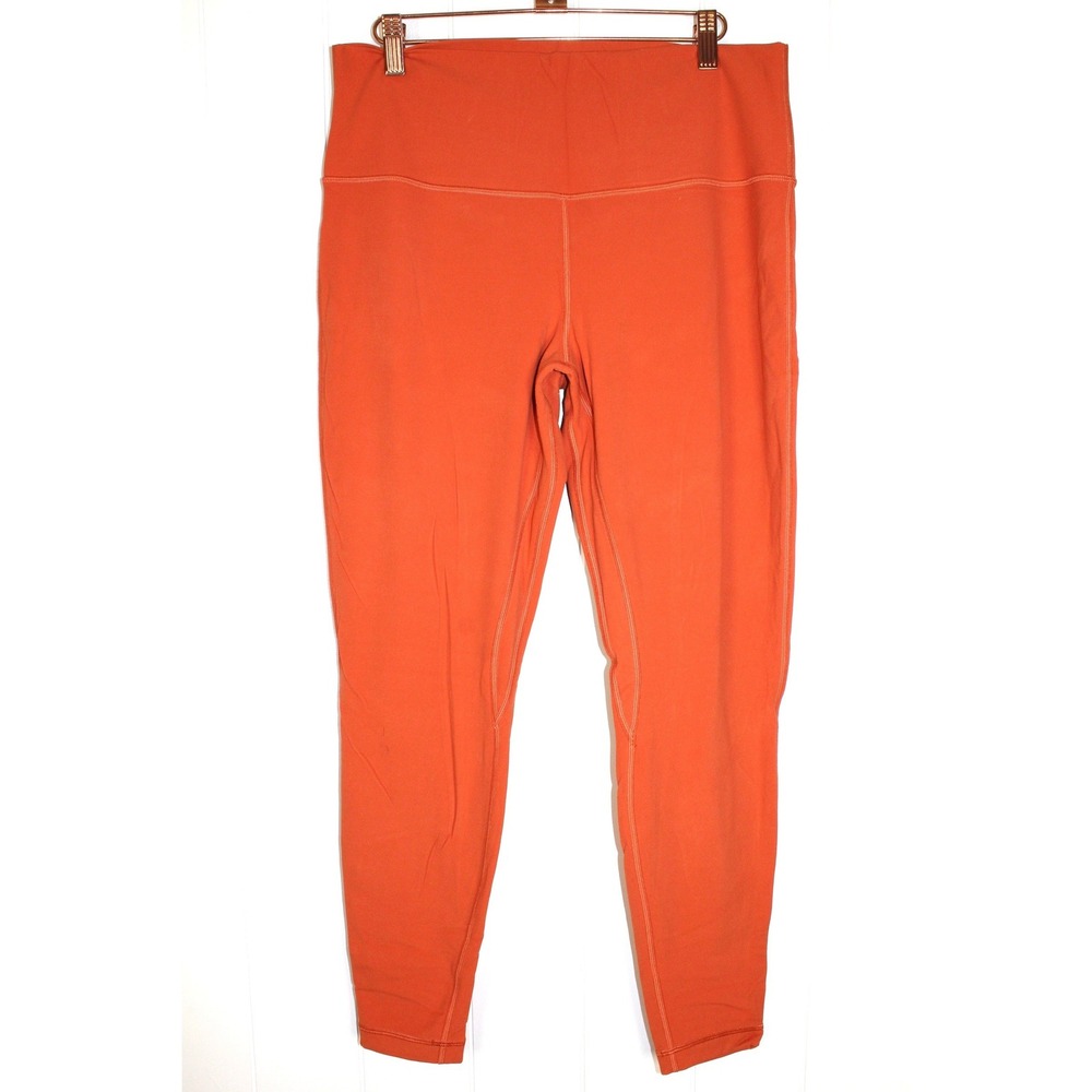 Lululemon Align Pants Pumpkin Orange High Rise Double Lined Nulu W5CTIS - Picture 8 of 8